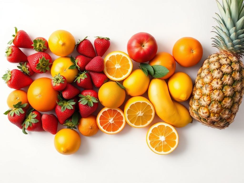 Common fruit flavours — strawberry, orange, lemon, mango, pineapple